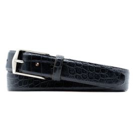 2 Buckle Alligator Grain Leather Belt by Martin Dingman display picture 1
