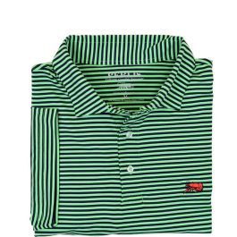 Crawfish Mini Stripe Performance Polo