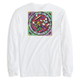 Crawfish Mardi Gras Chaos Long Sleeve Pocket Tee