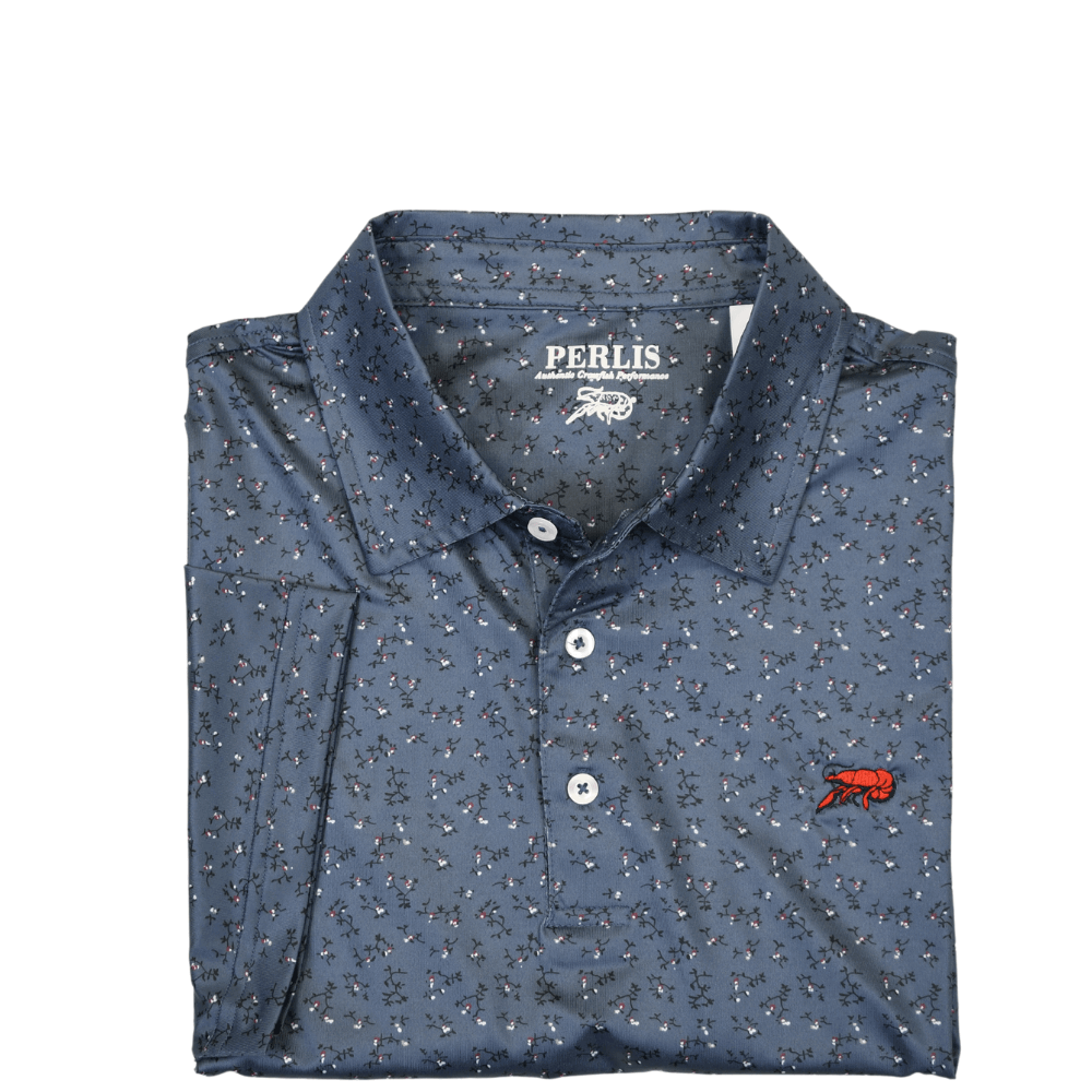 Crawfish Mini Speckled Floral Performance Polo