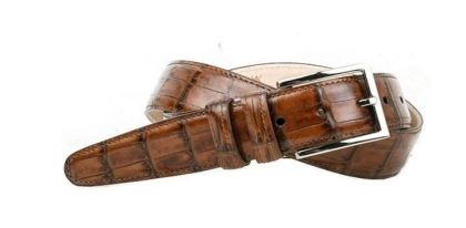 Italian Alligator Leather Belt by Martin Dingham