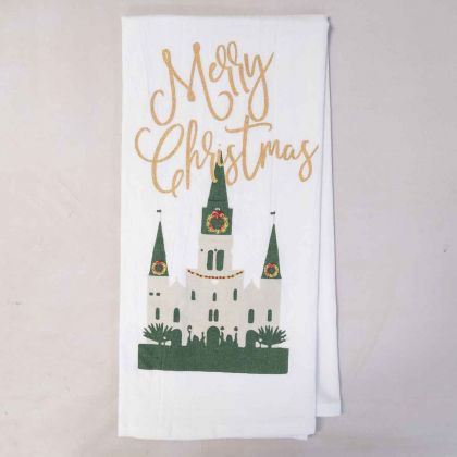 Cathedral Christmas Dish Towel by The Royal Standard