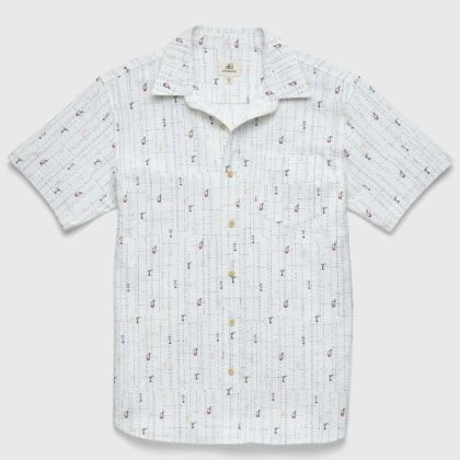 Martini Print Seersucker Sport Shirt by Surfside Supply