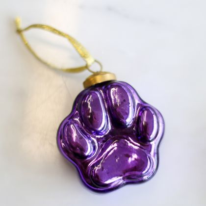 Tiger Paw Glass Ornament by the Royal Standard