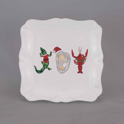 Cajun Christmas Square Platter by The Royal Standard