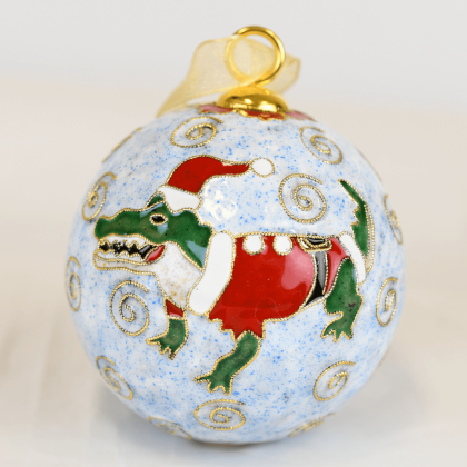 LA Gator Christmas 24k Gold Plated Ornament by Kitty Keller