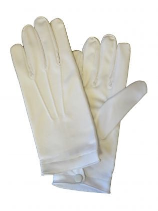 White Cotton Stretch Formal Gloves