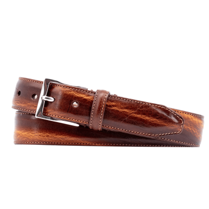 Perry Shrunken Saddle Leather Belt by Martin Dingman