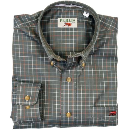 Crawfish Tattersal Wrinkle Free Standard Fit Sport Shirt