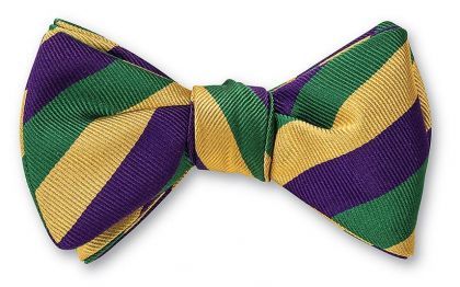 Mardi Gras Stripe Bow Tie