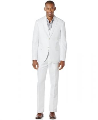 100% Perlis Label White Linen Suit