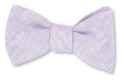Boys Pre-Tied Lavender Linen Bow Tie by Hanauer