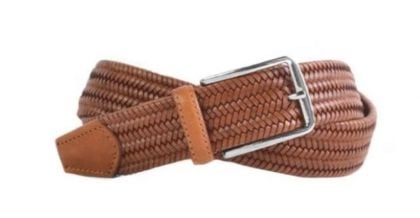 Italian Saddle Leather Stretch Belt by Martin Dingman