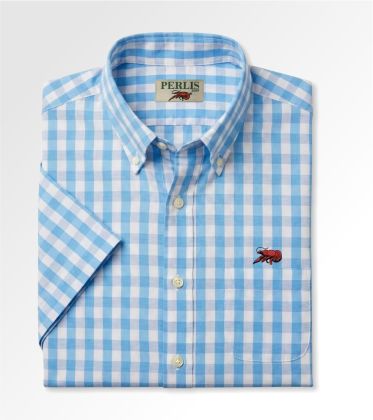 Crawfish Gingham Wrinkle Free Classic Fit Sport Shirt