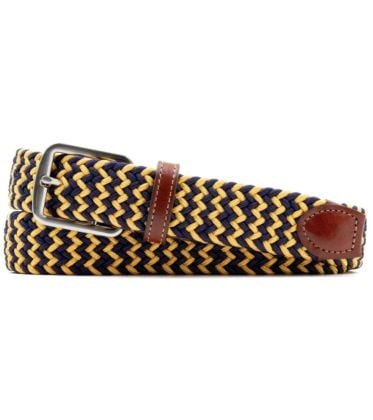 Purple & Gold Italian Elastic Woven Belt by Martin Dingman
