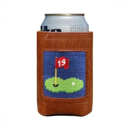 19th Hole Leather Coozie by Smathers & Branson