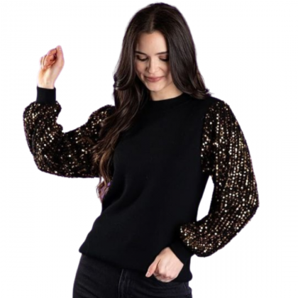 Ladies Gameday Shimmer Sweater by Sparkle City