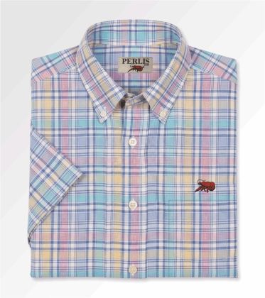 Crawfish Performance Plaid Wrinkle Free Classic Fit Sport Shirt