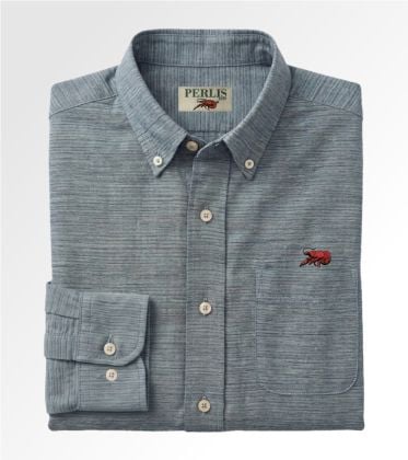 Crawfish Slub Cotton Wrinkle Free Classic Fit Sport Shirt