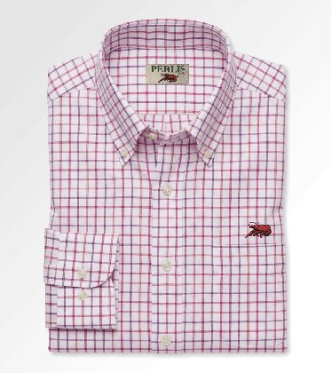 Crawfish Tattersall Wrinkle Free Classic Fit Sport Shirt