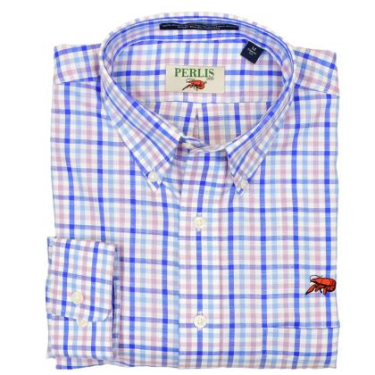 Crawfish Multi Gingham Wrinkle Free Classic Fit Sport Shirt