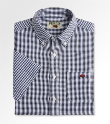 Crawfish Mini Gingham Seersucker Standard Fit Sport Shirt