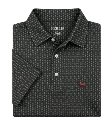 Crawfish Bourbon Print Performance Polo