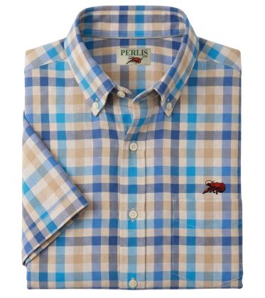 Crawfish 100% Linen Gingham Standard Fit Sport Shirt