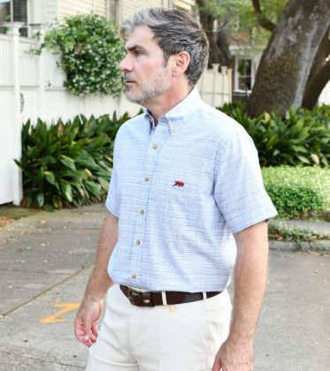 Crawfish Slub Check Wrinkle Free Standard Fit Sport Shirt