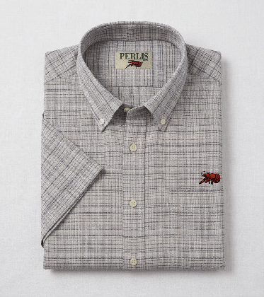 Crawfish Slub Check Wrinkle Free Standard Fit Sport Shirt