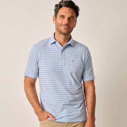 Original 4 Button Stripe Polo by Johnnie-O
