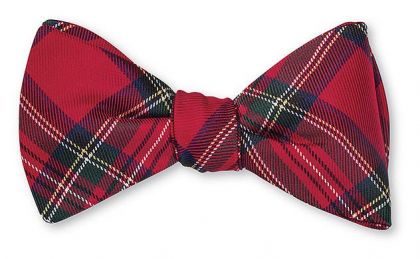 Prince Of Whales Tartan Bow Tie by Hanauer