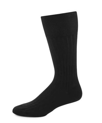Cotton Ribbed  Midcalf Dress Socks by Marcoliani