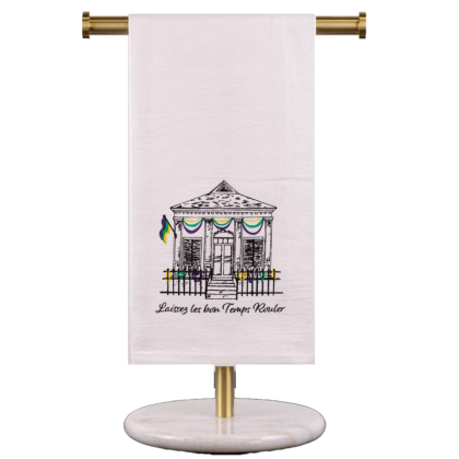 Bon Temps Mardi Gras Dish Towel by The Royal Standard
