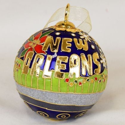 Nola Christmas Tree Shatterproof 24k Gold Plated Ornament