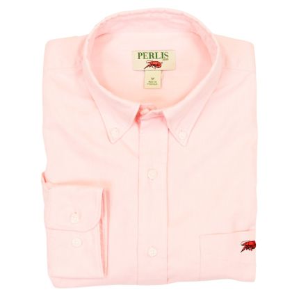 Crawfish Solid Pinpoint Standard Fit Sport Shirt