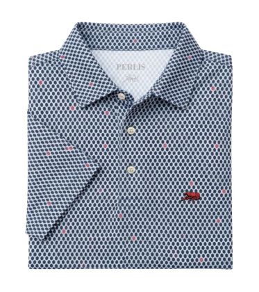 Crawfish Oval Print Performance Polo