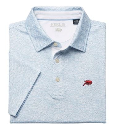 Crawfish Dog Print Performance Polo