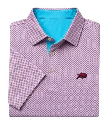 Crawfish Flower Dot Performance Polo