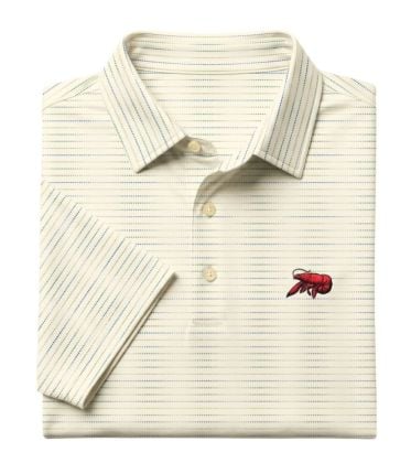 Crawfish Dot Ombre Stripe Performance Polo