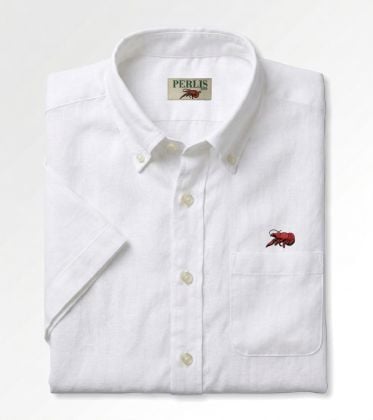 Crawfish Solid 100% Linen Classic Fit Sport Shirt