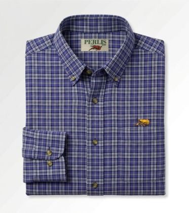 Crawfish Gameday Plaid Wrinkle Free Classic Fit Sport Shirt
