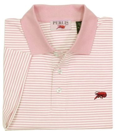Crawfish Peruvian Pima Cotton Stripe Jersey Polo