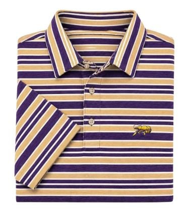 Crawfish Gameday Helmet Stripe Heathered Performance Polo
