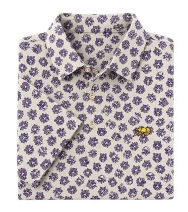 Crawfish Gameday Tiger Print Performance Polo