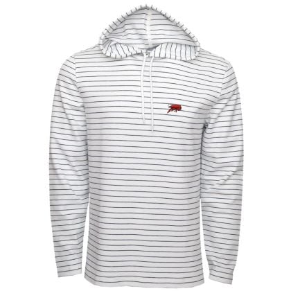 Crawfish Cotton Blend Striped Hoodie