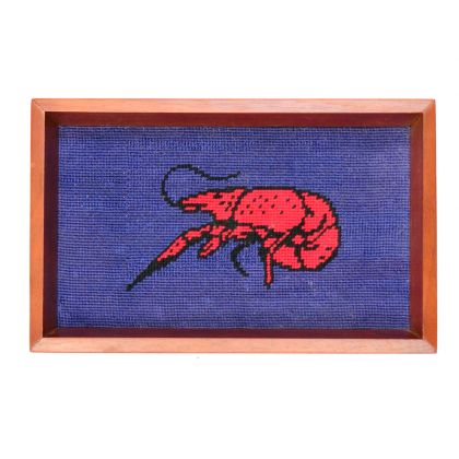Crawfish Needlie-point Valet Tray by Smathers & Branson