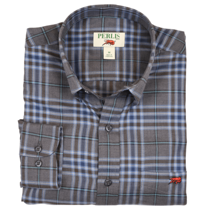 Crawfish Heather Plaid Standard Fit Sport Shirt