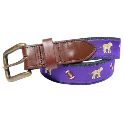 Youth LSU Tiger & Football Belt by Nola Couture