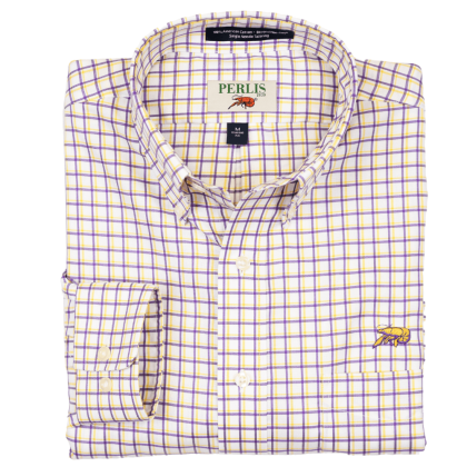 Crawfish Gameday Check Wrinkle Free Classic Fit Sport Shirt